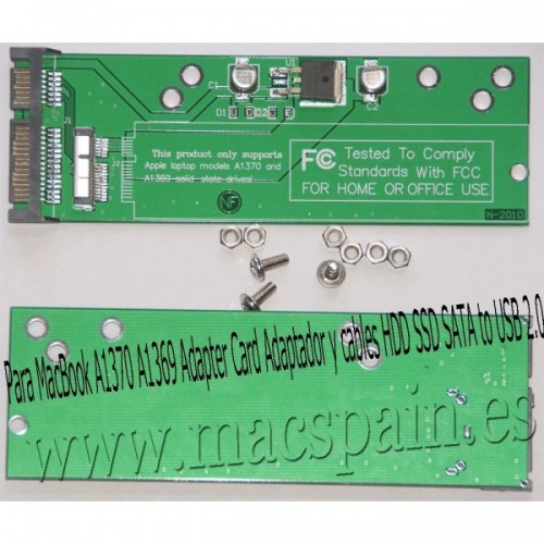 Adapter Card Adaptador y cables HDD SSD SATA to USB 2.0 Para MacBook A1370 A1369