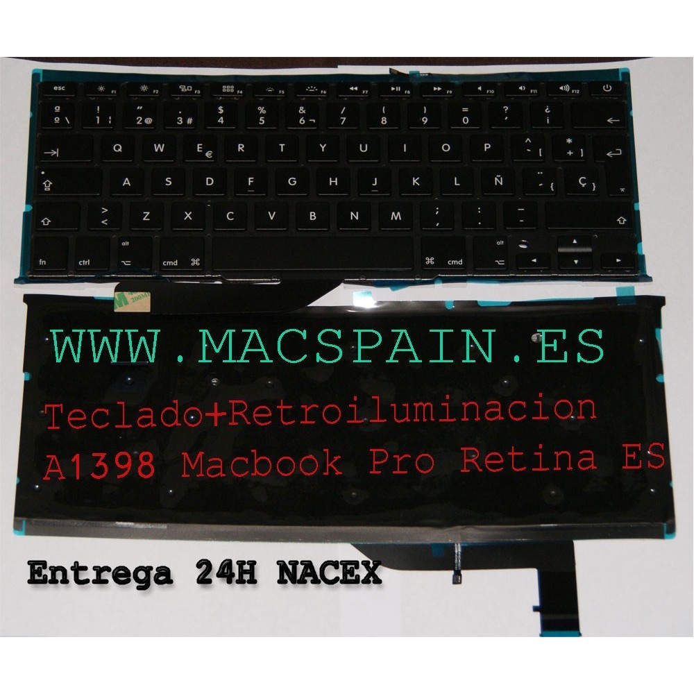 Teclado con Backlight Macbook Pro A1398 15" RETINA Version español